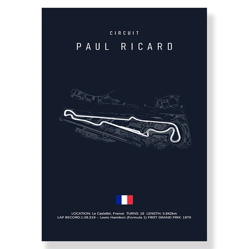 Formula 1 Imola Monaco Track Circuit Canvas Painting F1 Art Nordic Posters and Prints Wall Pictures for Living Room Decor
