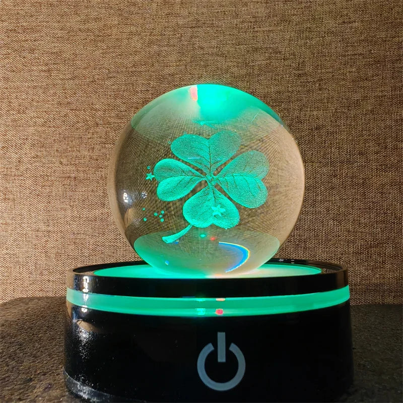 3D Crystal Ball Laser Engraved Planet Crystal Ball Solar System Globe Astronomy Gift  Birthday Gift Glass Sphere Home Decoration
