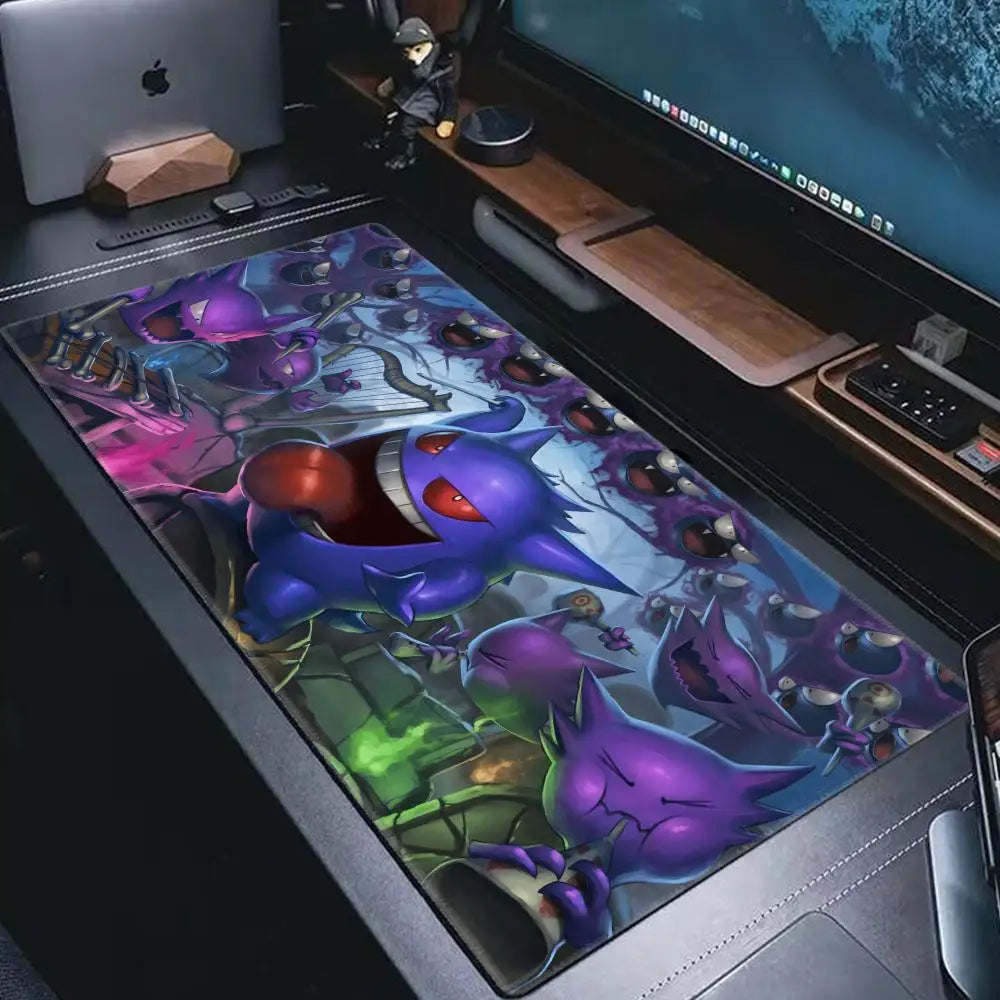 P-Pokemon-Gengar Grande Mousepad Large Gaming Mouse Pad LockEdge Thickened Computer Keyboard Table Desk Mat
