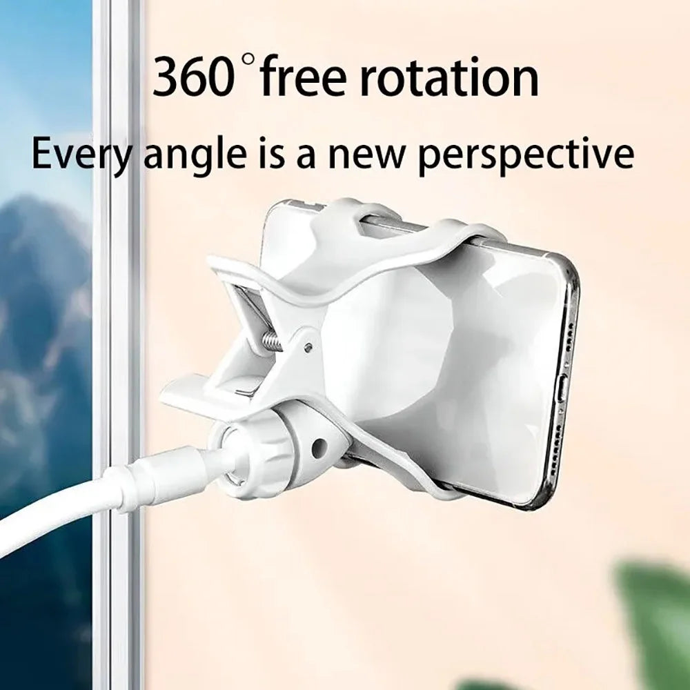 Universal 360° Adjustable Mobile Phone Holder Flexible Clip Stand Smartphone Holder Lazy Holder Bed Desktop Bracket Mount Stand