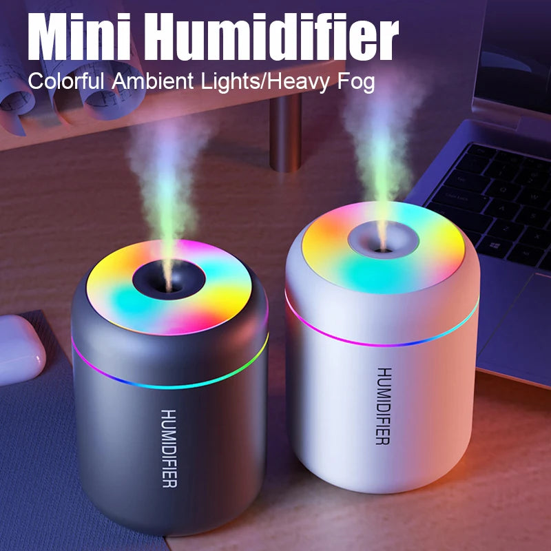 180ML Mini Air Humidifier USB Electric Aroma Diffuser Essential Oil Purifier Aromatherapy Mist Maker Lights For Car Home Bedroom