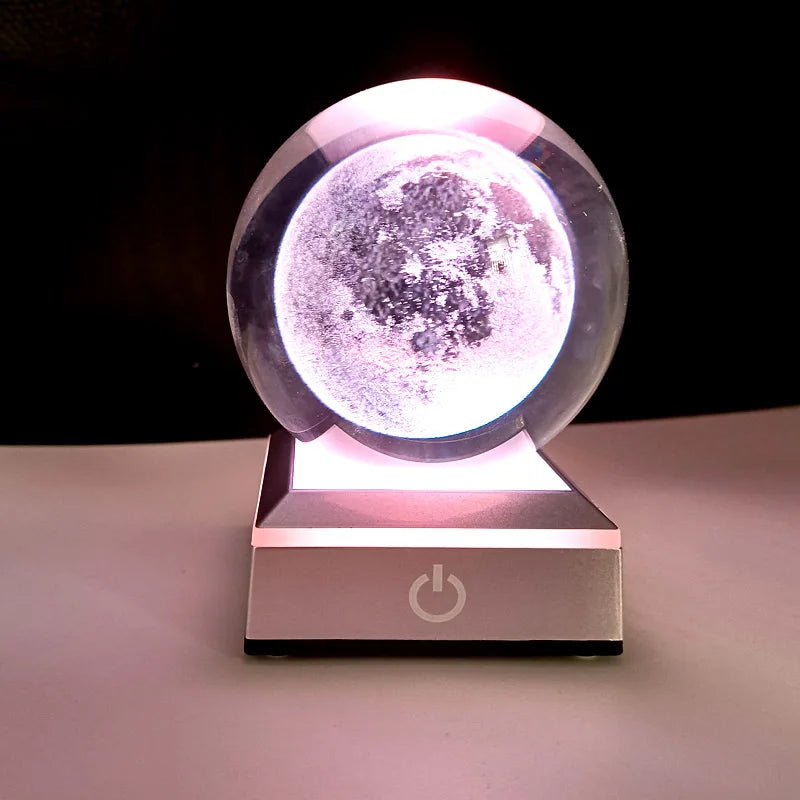 3D Crystal Ball Laser Engraved Planet Crystal Ball Solar System Globe Astronomy Gift  Birthday Gift Glass Sphere Home Decoration