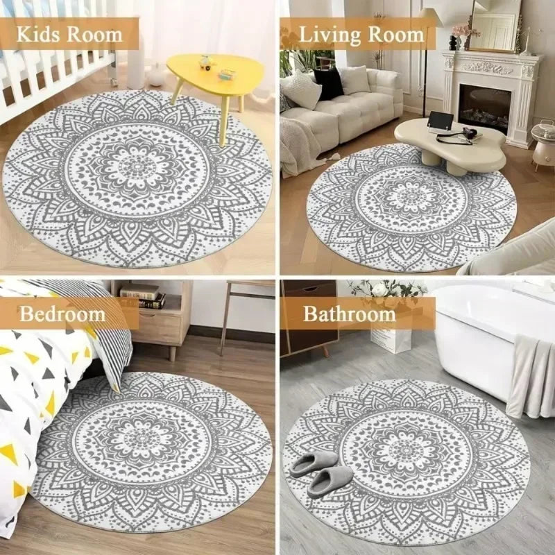 Carpet Simple Black 8 Round Rugs Bedroom Bearbrick Billiards Round Black 8 Pool Table Mat Dirt Resistant Carpet Floor Mat