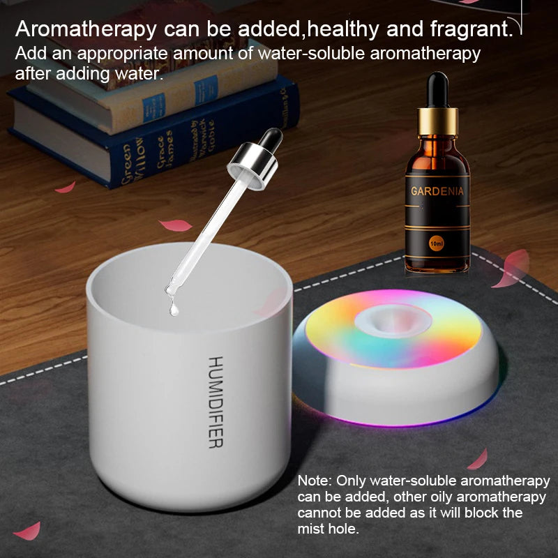 180ML Mini Air Humidifier USB Electric Aroma Diffuser Essential Oil Purifier Aromatherapy Mist Maker Lights For Car Home Bedroom