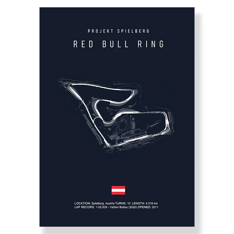 Formula 1 Imola Monaco Track Circuit Canvas Painting F1 Art Nordic Posters and Prints Wall Pictures for Living Room Decor
