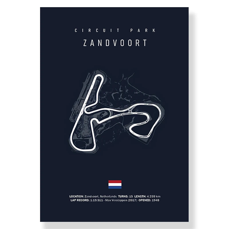 Formula 1 Imola Monaco Track Circuit Canvas Painting F1 Art Nordic Posters and Prints Wall Pictures for Living Room Decor
