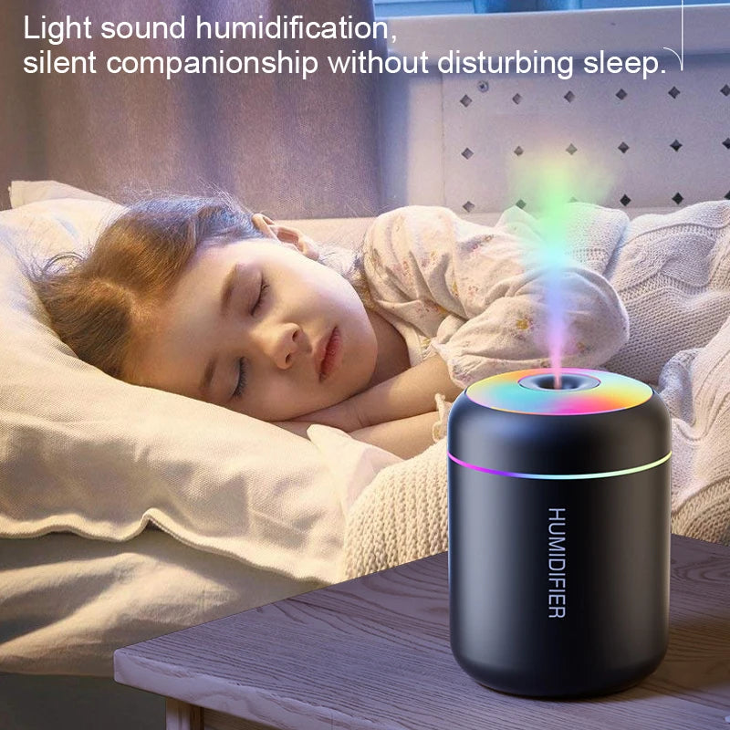 180ML Mini Air Humidifier USB Electric Aroma Diffuser Essential Oil Purifier Aromatherapy Mist Maker Lights For Car Home Bedroom